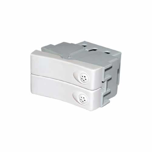 2 interruptores unipolares combinación 220V 10A blanco